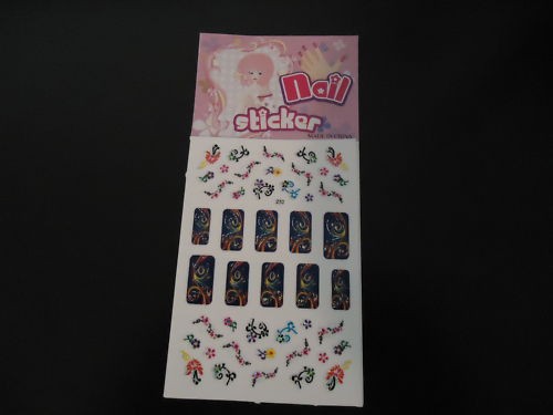 Stickers ongles bleu fonce - bleu, fonce-