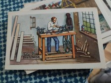 Vintage card wood tower margarine 11 cm by 7 cm