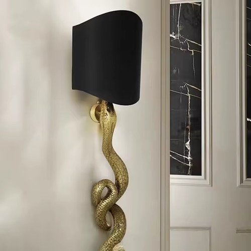 Luxury brass snake wall - brass,