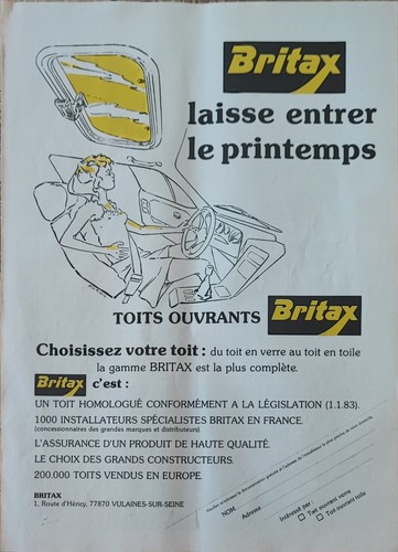 Britax toits ouvrants pub auto
