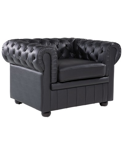 Fauteuil cuir noir dossier - fauteuil,