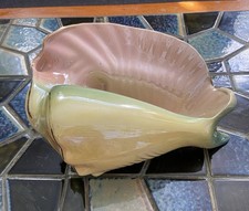 Vintage conch shell shape Lustre planter Conch Lustre decorative bowl 26x10cm