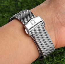 Omega Seamaster Style 20mm Milanese Mesh Stainless Steel Watch Band 316L Steel