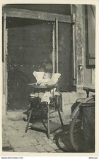 Photo card - portrait - child - baby in his high chair - postcard - see scans R
