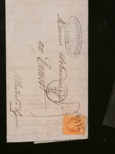 France timbre sur lettre - ,