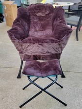 Lazy Chair with Ottoman Modern Lounge Accent Sofa Chair with Footrest Chocolate 