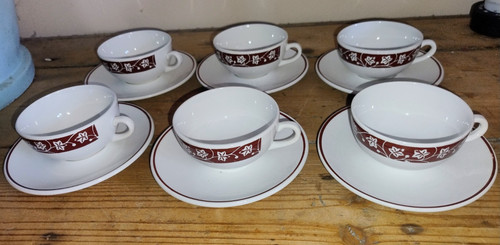 Lot tasses soucoupes - 6, +