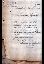 VIJON (36) COVER / ROOF ""VERICHON Couvreur"" in 1908