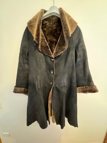 Manteau peau lainee armani - manteau,