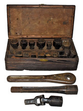 Antique 1913 Mossberg No.350 Ratchet Set In Original Wood Box 20 Pieces