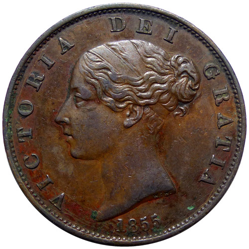 Royaume uni penny - penny, 1855