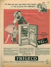 1950s Frigéco Magazine Antique Ad