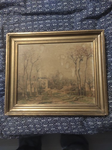Ancien tableau huile sur - tableau,