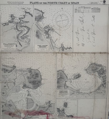 Carte marine ancienne - , 1930