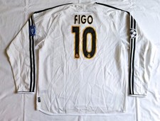 VINTAGE REAL MADRID HOME 2004 CHAMPIONS LEAGUE FOOTBALL JERSEY #10 FIGO 
