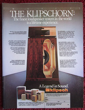 1980 KLIPSCH Klipschorn Stereo Speakers Print Ad ~ Finest System in the World