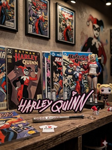 Logo harley quinn plaque - logo,