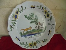 Assiette ancienne en faïence