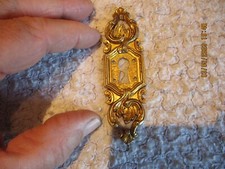 Ancien Trou à Clé Laiton  Garniture de Meuble Porte Coffre  Bibliothèque Vitrine