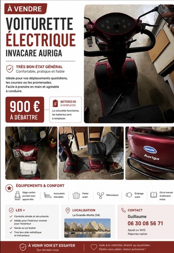 Fauteuil roulant électrique - roulant,