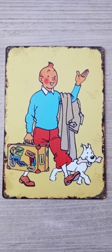 Tintin plaque métal - plaque,