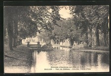 Old postcard Baillon, Parc du Château, One of the Water Pieces 