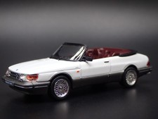 1978-1998 SAAB 900 TURBO CONVERTIBLE WHITE 1/64 SCALE DIORAMA DIECAST MODEL CAR