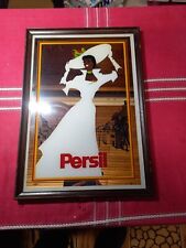 RARE Antique Vintage Advertising Mirror HENKEL Laundry Parsley Lady in White