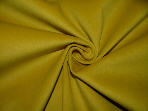 Tissu velours ignifuge jaune - tissu,