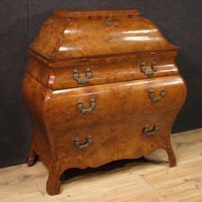Bureau de pente lombard en bois meuble secrétaire style Louis XV 20ème siècle