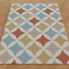 Tapis floral géométrique