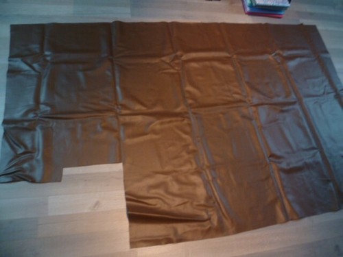 Tissu simili cuir marron - tissu,