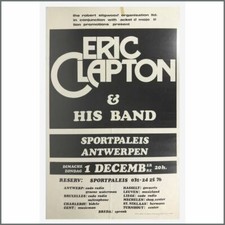 Eric Clapton 1974 Sportpaleis Antwerp Concert Poster (Belgium)