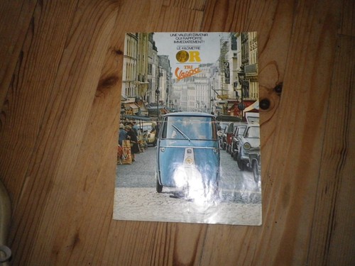 Vespa triporteur rare brochure - rare,