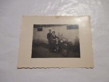 Antique Photograph Two Men on a Motorcycle/Moped 8.5x6.5cm. A identifier