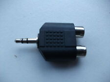 Adaptateur Hifi 3,5mm Jack Mâle Stéréo 3 Broches vers 2x Chinch Femelle Neuf