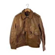 SCHOTT Leather Blouson Jacket Size 40 Brown From Japan 0104371K Authentic