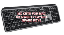 Logitech MX Keys For MAC - Spare Keys - Replacement Keycap and Clip - UK QWERTY