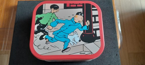 Boite tintin biscuit delacre - boite,