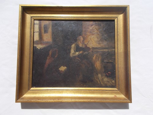 Tableau ancien huile - tableau, toile