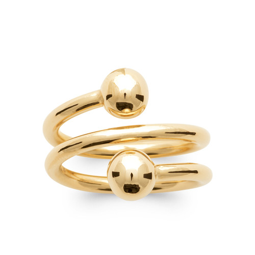 Bague double boules triple - bague,