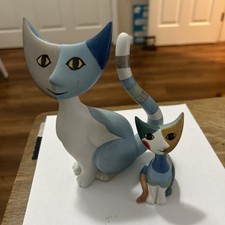 Goebel Rosina Wachtmeister Cats “Serafina” Large 6.75” and "L ivio" small  4"