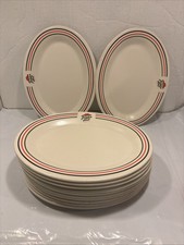 G.E.T. Pizza Hut Plates Oval Melamine 9 1/2" Rare Dishes OP-950Houston TX /12pcs