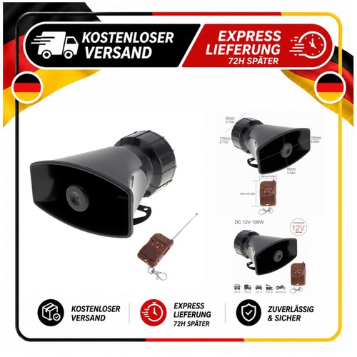 Klaxon voiture sons 12v - 12v, 100w