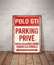 Plaque métal vintage Polo Gti