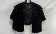 Fur Salon Womens Black Winter Vintage Outerwear One Size