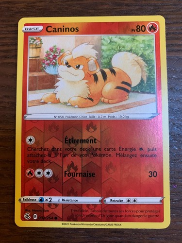 Carte pokémon reverse - pokémon, caninos