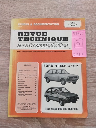 Revue technique ford fiesta - technique,