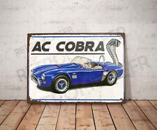 Plaque métal vintage ac cobra