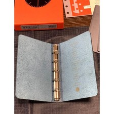 PLOTTER PLT5015-M5-BL Bridle 5-Ring Leather Binder Mini 5 Size Blue
